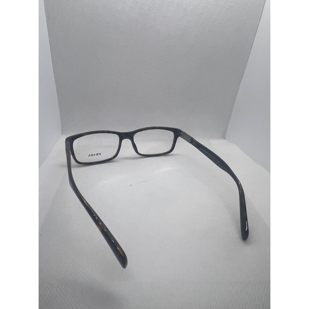 Prada VPR 02O Tortoise Shell Rectangular Eyeglasses Frames 55-16-140 Italy - Picture 6 of 6
